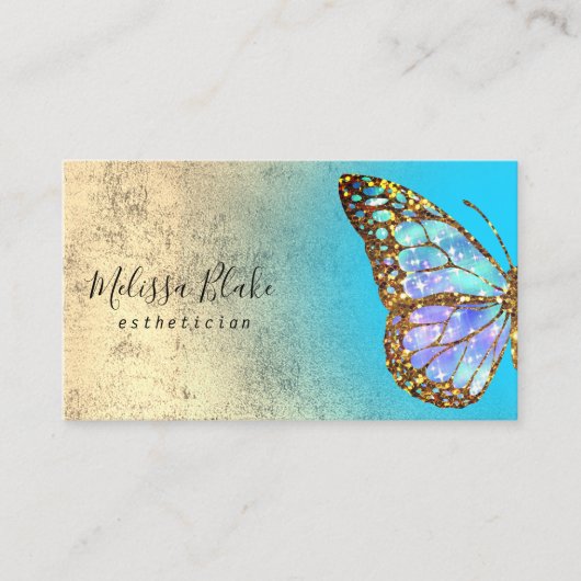 Blue Butterfly logo visitekaartje (Voorkant)