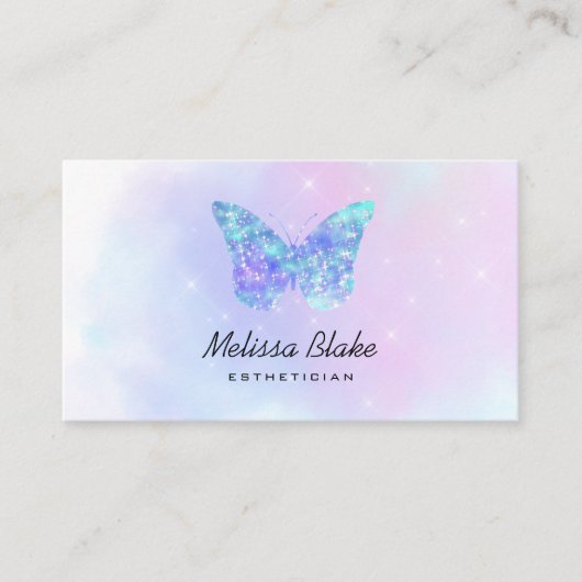 ·Blue Butterfly logo visitekaartje (Voorkant)