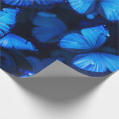 Blue Butterfly Magic Wrapping Paper Cadeaupapier (Hoek)