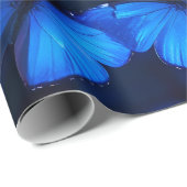 Blue Butterfly Magic Wrapping Paper Cadeaupapier (Rol Hoek)
