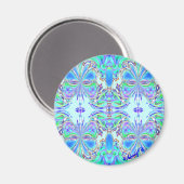 "Blue Butterfly Mandala" magneet (Voorkant / Achterkant)