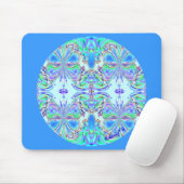 "Blue Butterfly Mandala" Mousepad Muismat (Met muis)