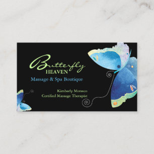 Blue Butterfly Massage Therapy Afspraakkaart Afsprakenkaartje