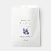 Blue Butterfly Memorial begrafeniszaad Bedankzakje (Voorkant)