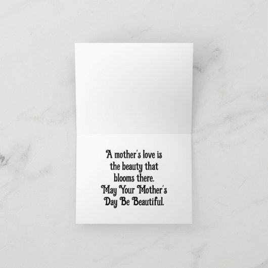 Blue Butterfly Moederdag Wenskaart Kaart (Binnen)