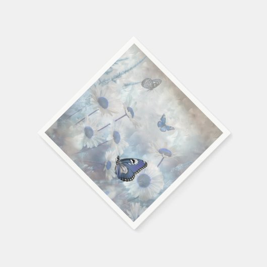 Blue Butterfly Napkin Servet (Hoek)