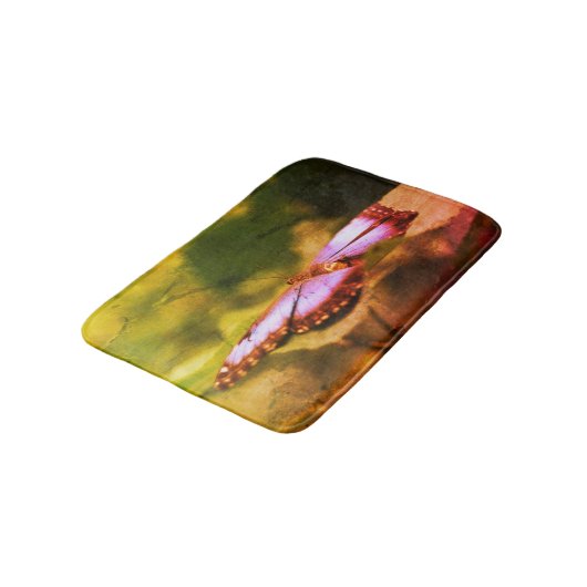 Blue Butterfly Natuur Abstract Badmat (Gekanteld)