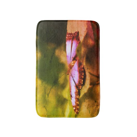 Blue Butterfly Natuur Abstract Badmat (Voorkant Verticaal)
