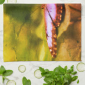 Blue Butterfly Natuur Abstract Theedoek (Gevouwen)