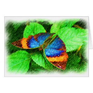 Blue Butterfly Natuur Art Card