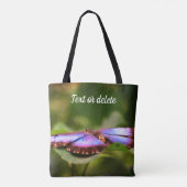Blue Butterfly Natuur Sluiten Gepersonaliseerd Tote Bag (Achterkant)