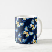Blue Butterfly Patroon Koffiemok (Voorkant rechts)