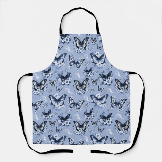 Blue Butterfly Patroon Schort (Voorkant)