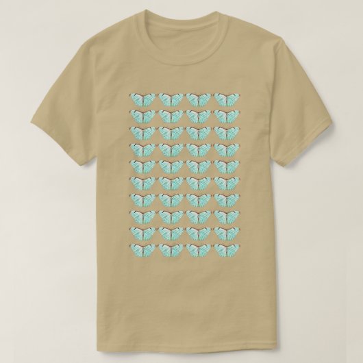 Blue Butterfly Pattern 16 T-shirt (Design voorkant)