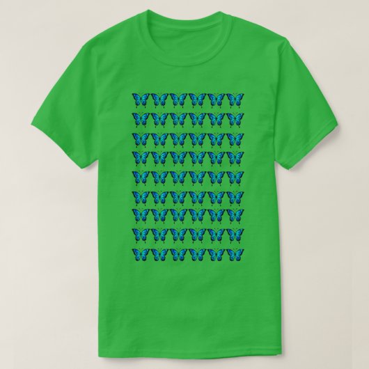 Blue Butterfly Pattern 29 T-shirt (Design voorkant)