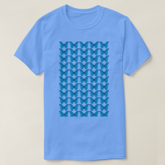 Blue Butterfly Pattern 30 T-shirt (Design voorkant)