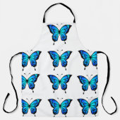 Blue Butterfly Pattern Keuken Schort (Voorkant)