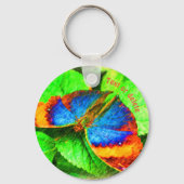 Blue Butterfly Pencil Speciaal gepersonaliseerd Sleutelhanger (Achterkant)