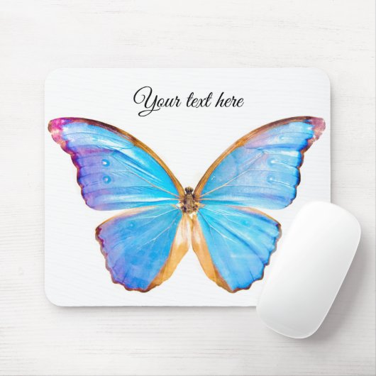 BLUE-BUTTERFLY personaliseren Muismat (Met muis)