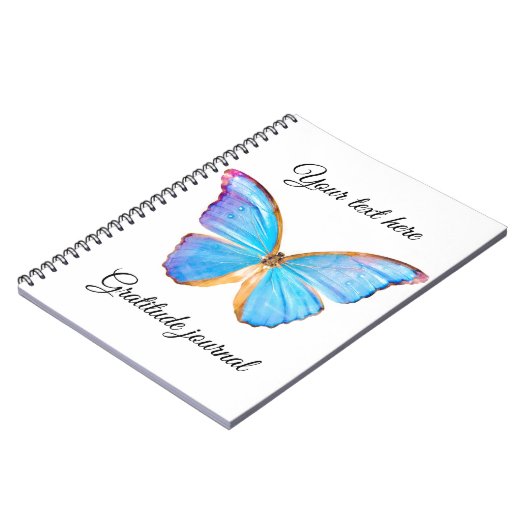 BLUE-BUTTERFLY personaliseren Notitieboek (Linkerzijde)
