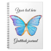 BLUE-BUTTERFLY personaliseren Notitieboek (Voorkant)