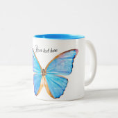 BLUE-BUTTERFLY personaliseren Tweekleurige Koffiemok (Voorkant rechts)