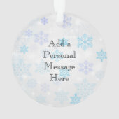 Blue Butterfly Persoonlijke Boodschap Kerst Keepsa Ornament (achterkant)