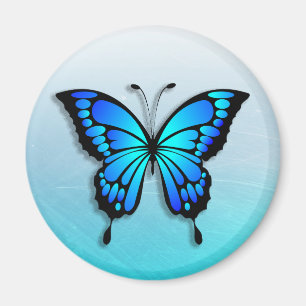 Blue Butterfly - Persoonlijke naam Magneet
