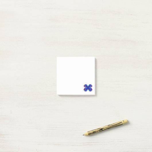 Blue Butterfly Post-It Notes (Op bureau)