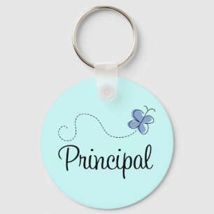 Blue Butterfly Principal Gift Sleutelhanger