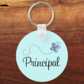 Blue Butterfly Principal Gift Sleutelhanger (Voorkant)