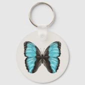 Blue Butterfly QR Code Sleutelhanger (Voorkant)