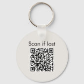 Blue Butterfly QR Code Sleutelhanger (Achterkant)