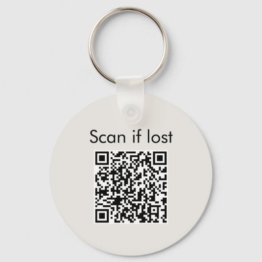 Blue Butterfly QR Code Sleutelhanger (Achterkant)