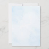 Blue Butterfly Quinceanera Uitnodiging (Achterkant)