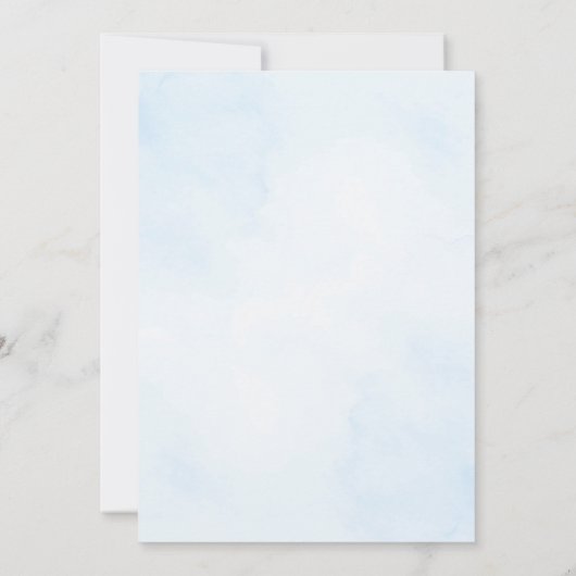 Blue Butterfly Quinceanera Uitnodiging (Achterkant)