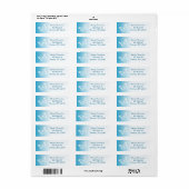 Blue Butterfly Return Address Label (Full Sheet)