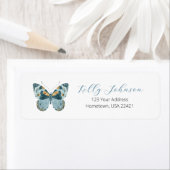 Blue Butterfly Return Address Label (Insitu)