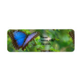 Blue Butterfly Return Address Labels (Voorkant)