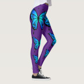 Blue Butterfly Royal Paarse Lila Trendy Leggings (Rechts)