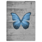 Blue Butterfly Rustic-klembord Klembord (Achterkant)