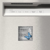 Blue Butterfly Rustic Magnet (Insitu (Vaatwasser))