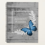 Blue Butterfly Rustic Planner (Voorkant)