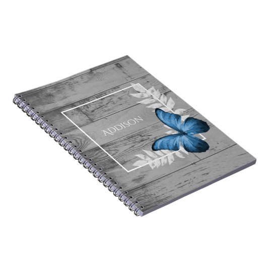 Blue Butterfly Rustic, speciaal Notitieboek (Rechterzijde)