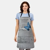 Blue Butterfly Rustic, speciaal Schort (Gedragen)