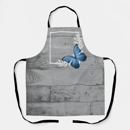 Blue Butterfly Rustic, speciaal Schort (Voorkant)