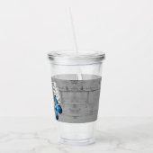 Blue Butterfly Rustic Specialized Acryltumbler Acryl Drinkbeker (Links)