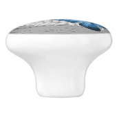Blue Butterfly Rustic Specialized Ceramic Knob. Keramische Knop (Zijkant)