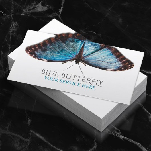 Blue Butterfly Salon and Spa Elegant Visitekaartje