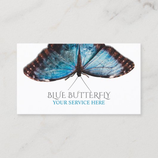 Blue Butterfly Salon and Spa Elegant Visitekaartje (Voorkant)